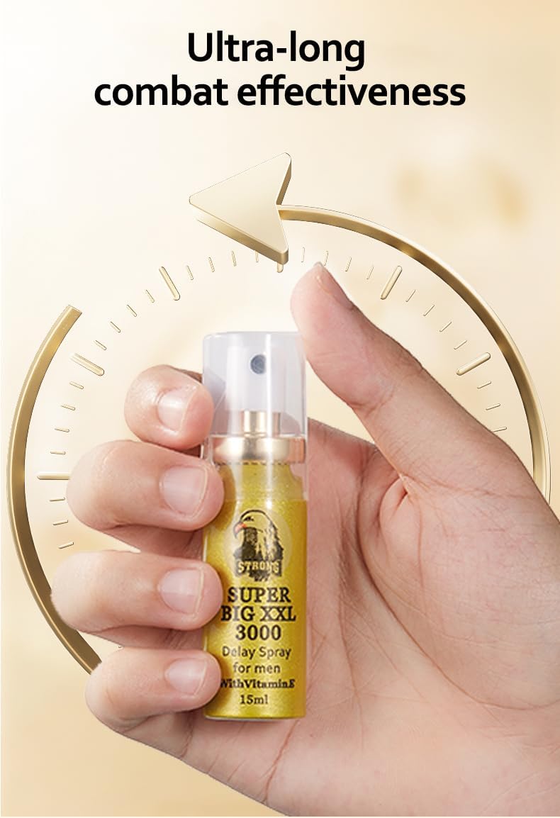 2PCS Super Big XXL 3000 Delay Spray for Men with Extra Vitamin E,Premature Ejaculant Supplement Spray,Extra Strong Delay Spray,Make Your Parterner Satisfied & Happy Tonight