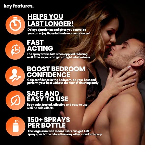 400000 Delay Spray for Men | Last Longer in Bed | 150 Sprays | Desensitizing for Premature Ejaculation PE | 45ml | Helps Prolong and Control Climax