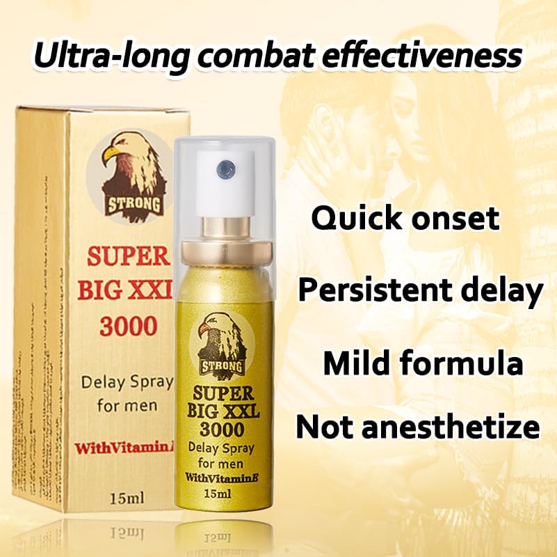 2PCS Super Big XXL 3000 Delay Spray for Men with Extra Vitamin E,Premature Ejaculant Supplement Spray,Extra Strong Delay Spray,Make Your Parterner Satisfied & Happy Tonight