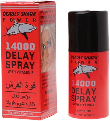Deadly Shark Power 14000 - Male Sex Delay Spray for Men Powerful Premature Ejaculation Adult Product New