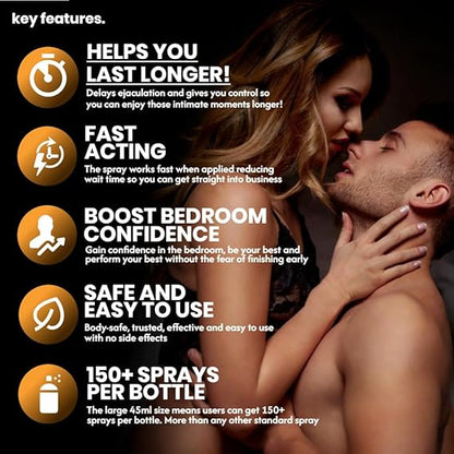 VIGA 1 Million Strong Delay Spray for Men | Last Longer in Bed | 150 Sprays | Desensitizing for Premature Ejaculation PE | 45ml | Helps Prolong and Control Climax