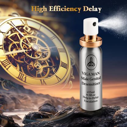 Delay Spray, Male desensitizing Spray,Male Climax Control Gentle Non-irritating No Odor, External Delayed Spray to Last Longer in Bed (15ml)
