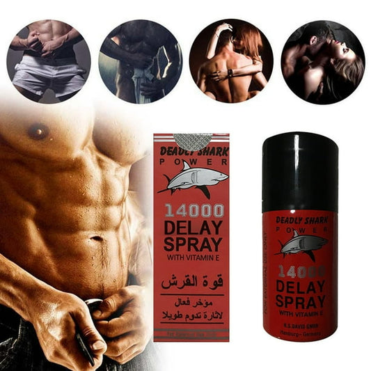SharkDeadly14000 Overspeed Spray – Reduces Sensitivity and Prolongs Pleasure (45ml) - Delay Stores